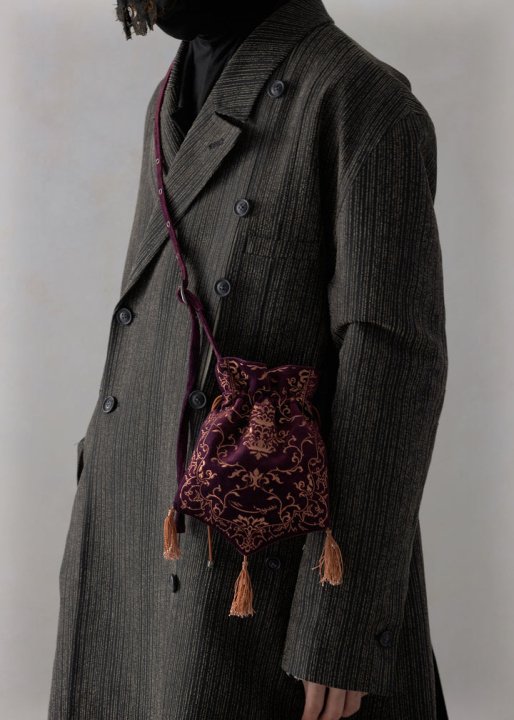 Professor. E22FW｜E Embroidered Drawstring Bag (Gold) - IMMENSE.TW