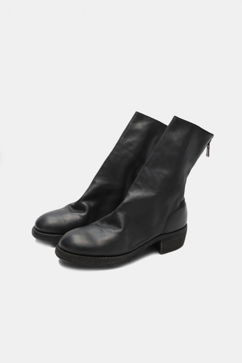 GUIDI788Z BACK ZIP MID BOOTS SOFT BK - IMMENSE.TW