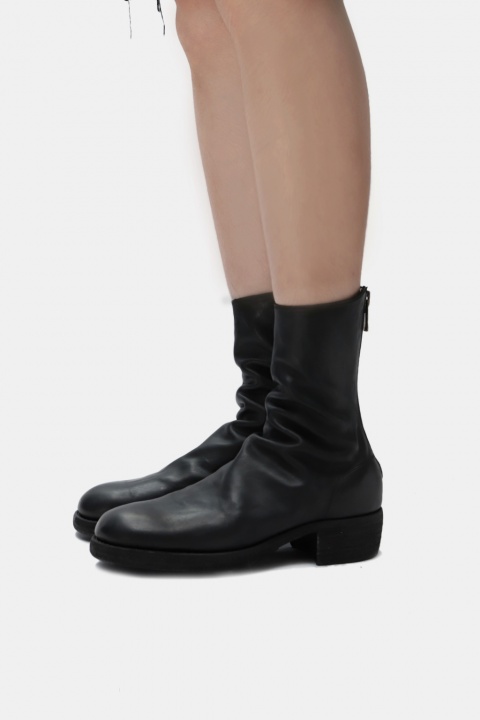 GUIDI788Z BACK ZIP MID BOOTS SOFT BK - IMMENSE.TW