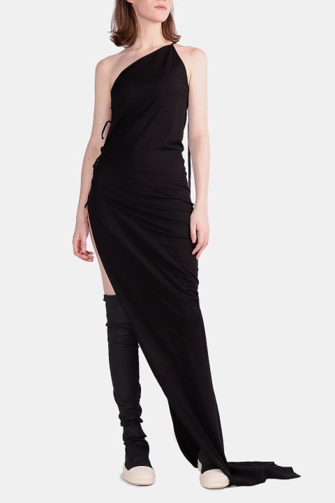 希少 Rick Owens DRK SHDW 立体裁断 変形 ドレープ ドレス Rick Owens DRKSHDWDS01E3516 TACO DRESS - IMMENSE.TW