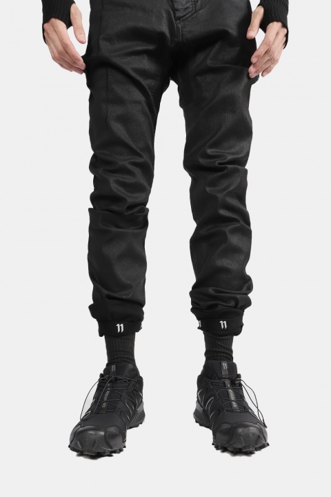 11 BY BORIS BIDJAN SABERI 20F P1C Black Coating Pants - IMMENSE.TW