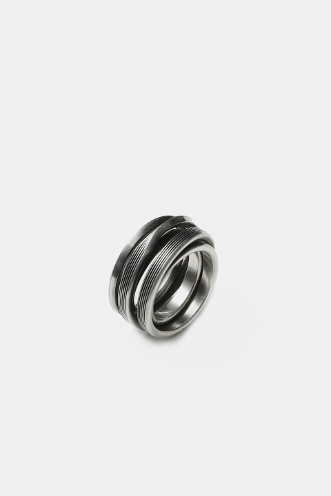 WERKSTATT:MÜNCHENM1976 Wound Lines Ring - IMMENSE.TW