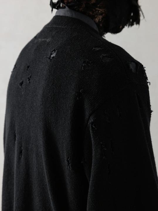 Professor. E25SS｜Aged Knit Jacket - IMMENSE.TW