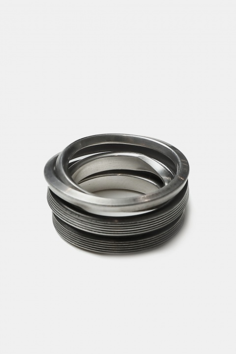 WERKSTATT:MÜNCHENM1976 Wound Lines Ring - IMMENSE.TW